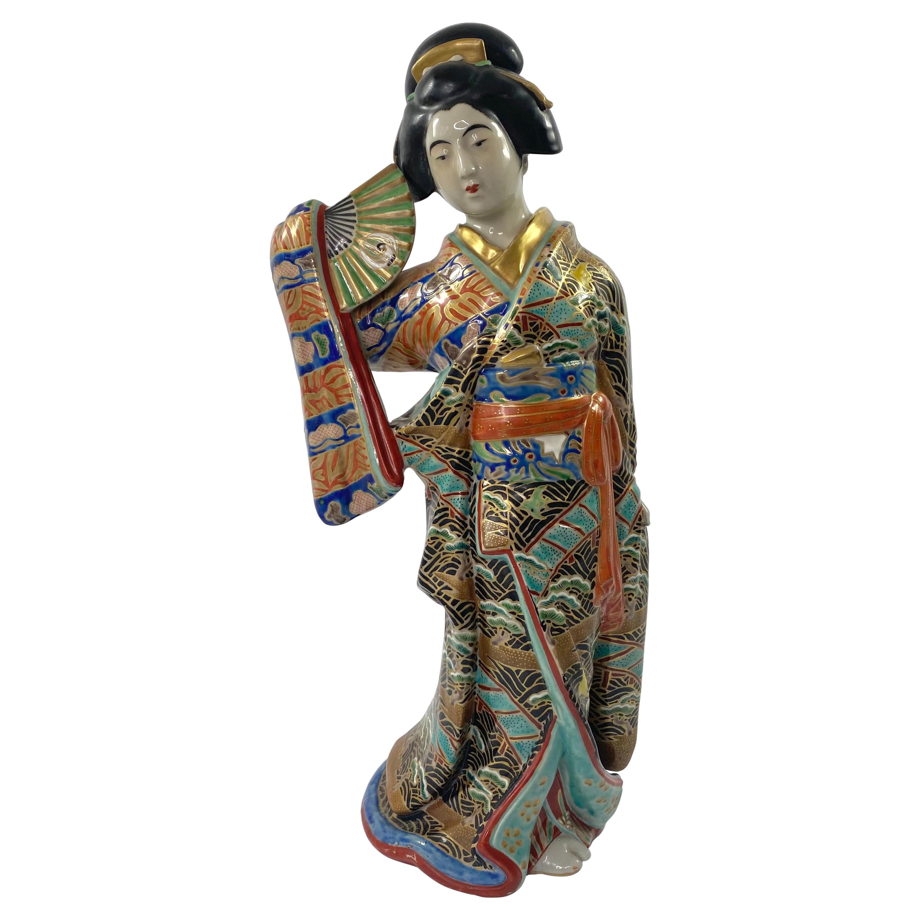 Kutani Porcelain Bijin, Japan, c. 1890, Meiji Period