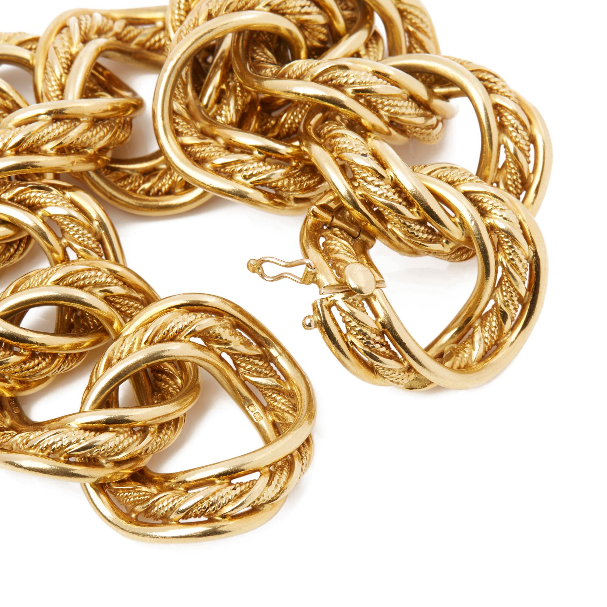 Kutchinsky 18 Karat Yellow Gold 1960's Heavy Link Vintage Bracelet 1