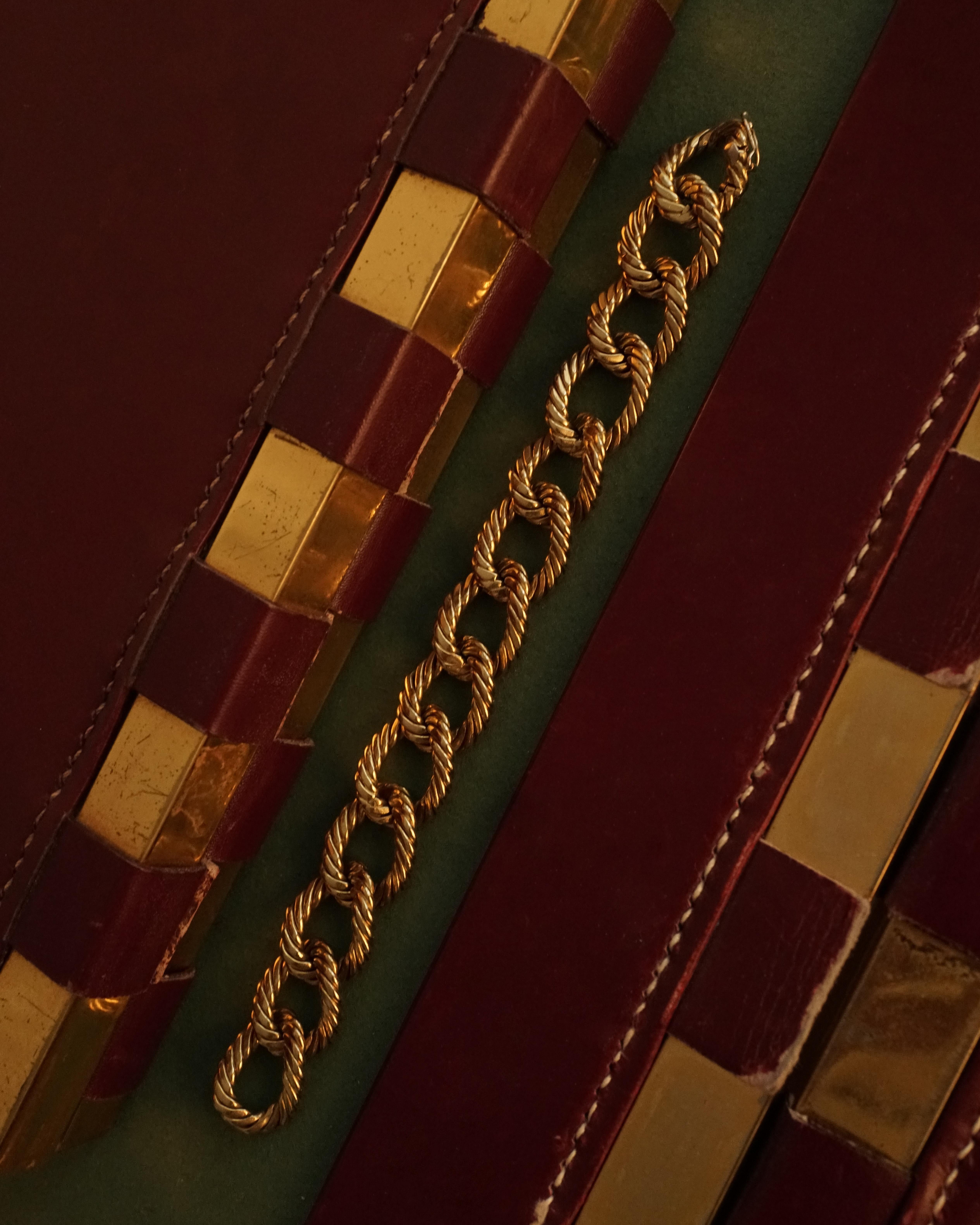 Retro Kutchinsky, 18k Gold Rope Link Bracelet, Late 1960s