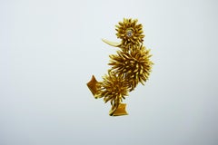 Kutchinsky 18 Karat Yellow Gold and Diamond Duck Brooch Vintage and Rare
