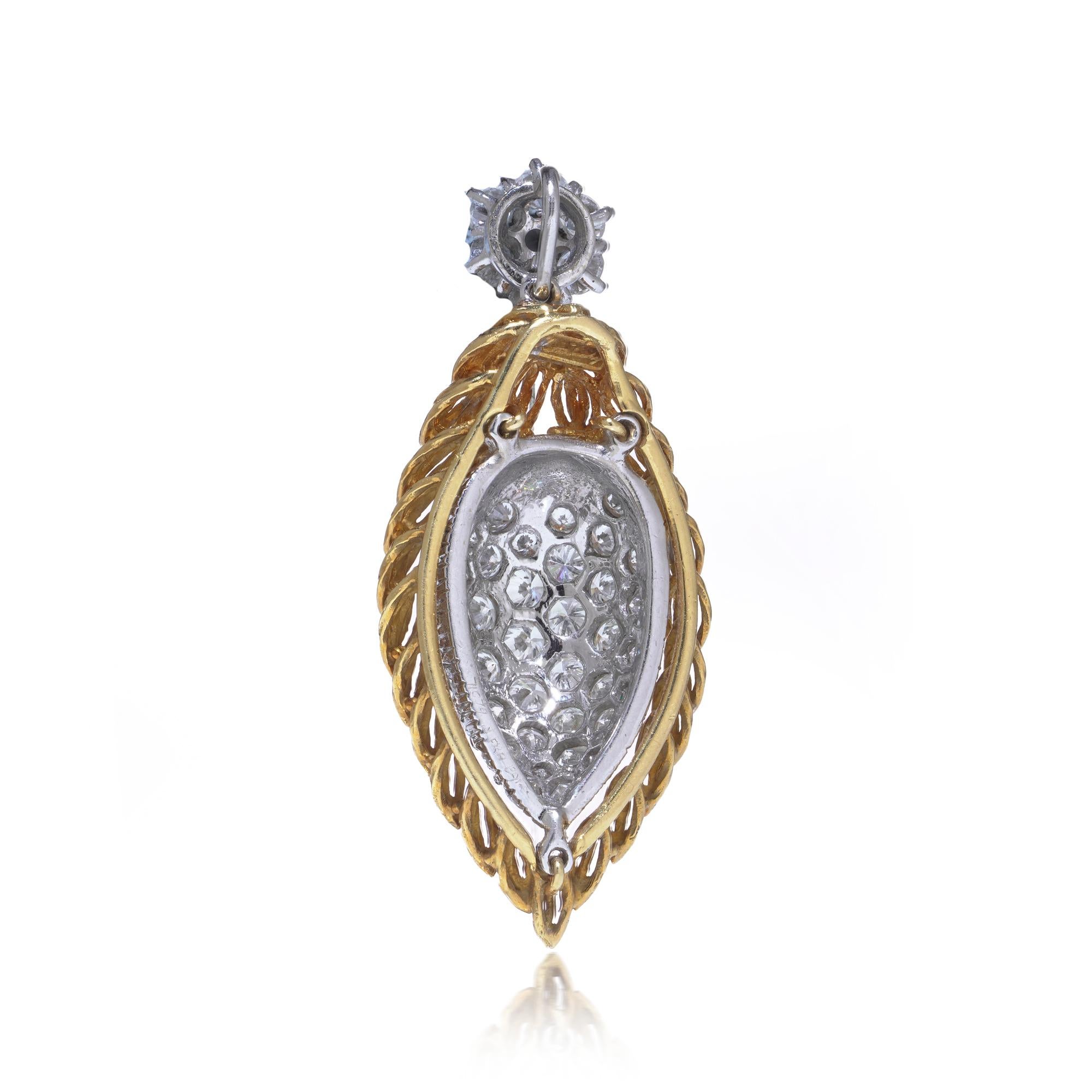 Ciondolo con diamante in oro 18kt Kutchinsky In condizioni ottime in vendita a Braintree, GB