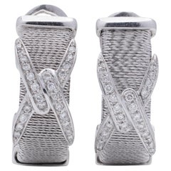 Pendientes de clip con diamantes de oro blanco de 18 quilates Kutchinsky