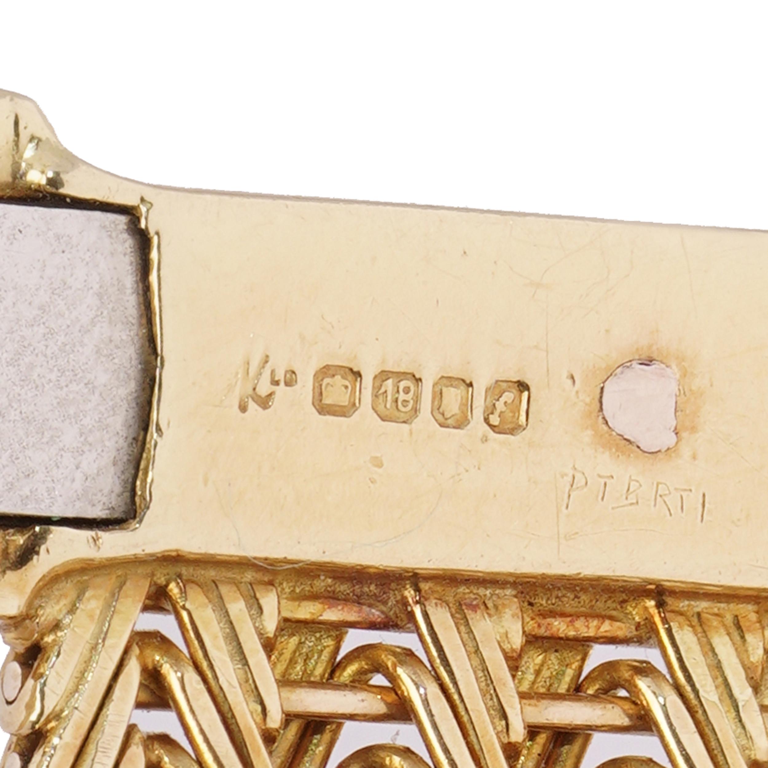 Bracciale da cintura Kutchinsky in oro giallo 18kt, rubini e diamanti, Londra, 1961 in vendita 4