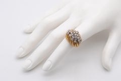 Kutchinsky 1972 London Ring in 18kt Gold and Platinum with 1.82 Ctw VS Diamonds