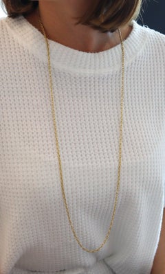 KUTCHINSKY 1972 London Textured Twisted Links Long Chain In Solid 18Kt Gold