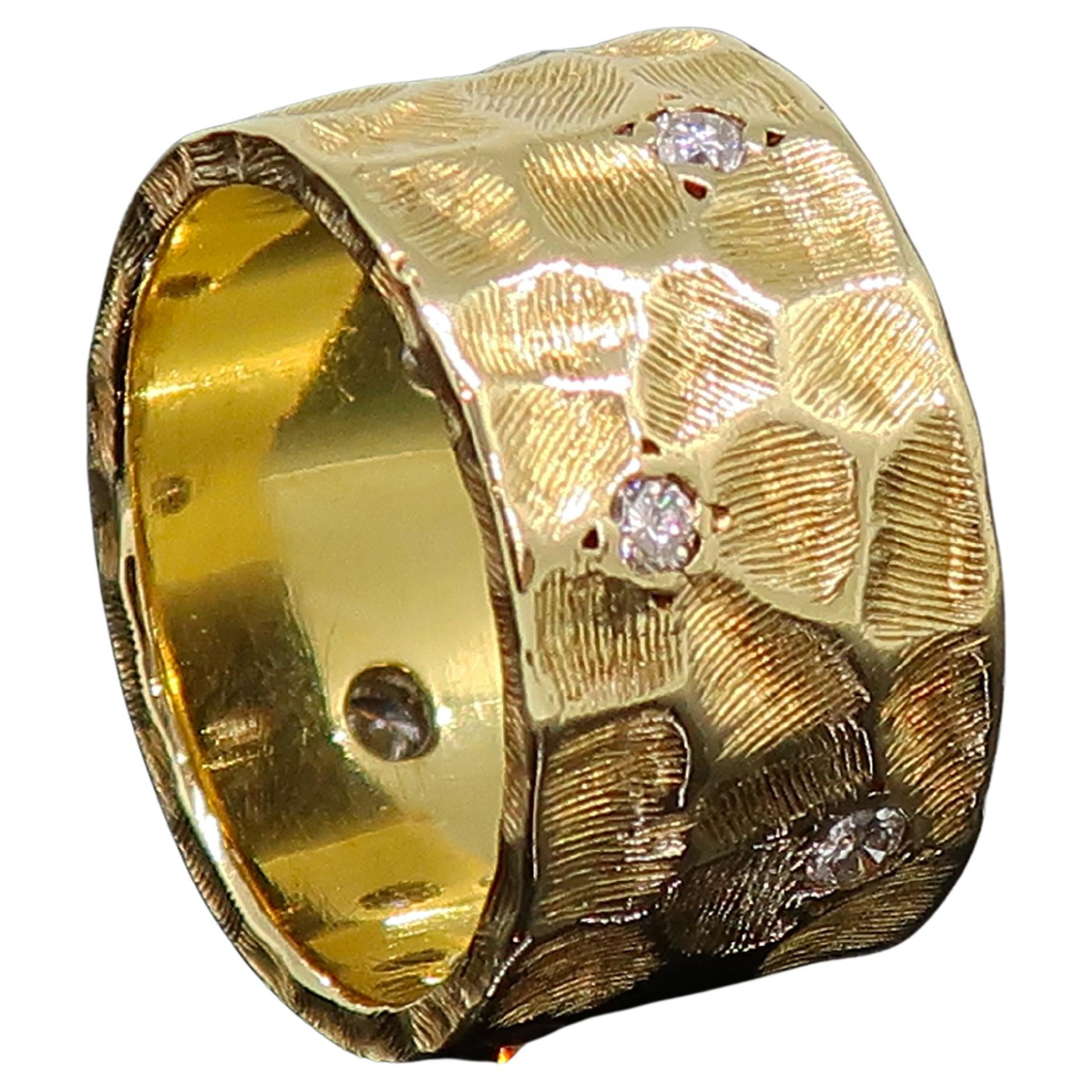 Kutchinsky Diamond Band Ring 18 Karat Yellow Gold 