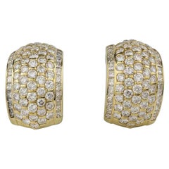 Kutchinsky Diamond Gold Hoop Earrings 7.16 Carat