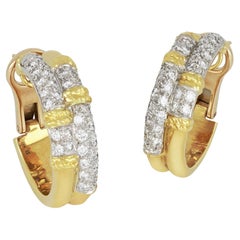 Boucles d'oreilles Kutchinsky en diamant, anglaises, 1977.