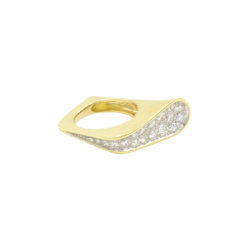 Modernist Kutchinsky Diamond Ring, 1972 For Sale