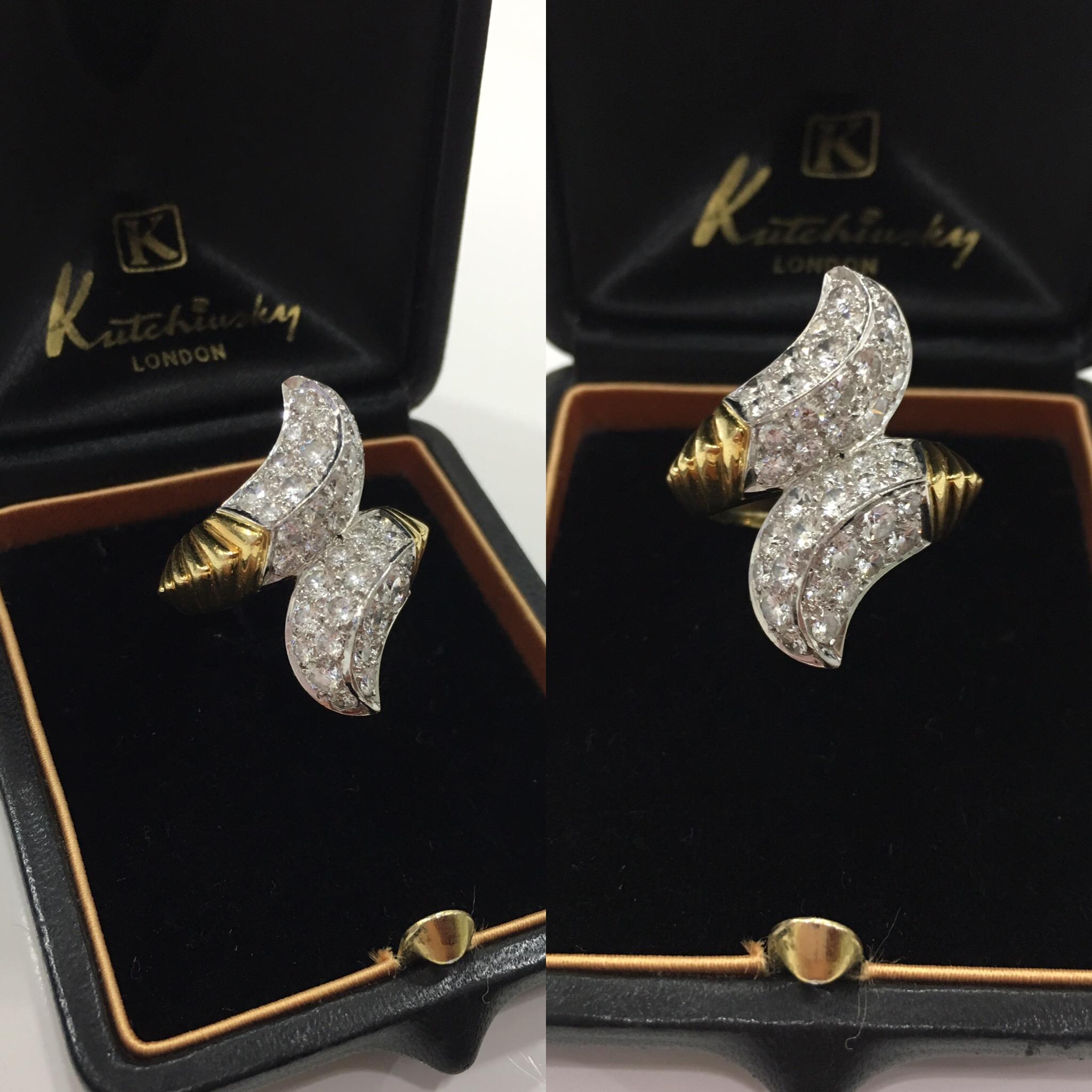 Kutchinsky Diamond Ring, Hallmarked 1990 For Sale 2