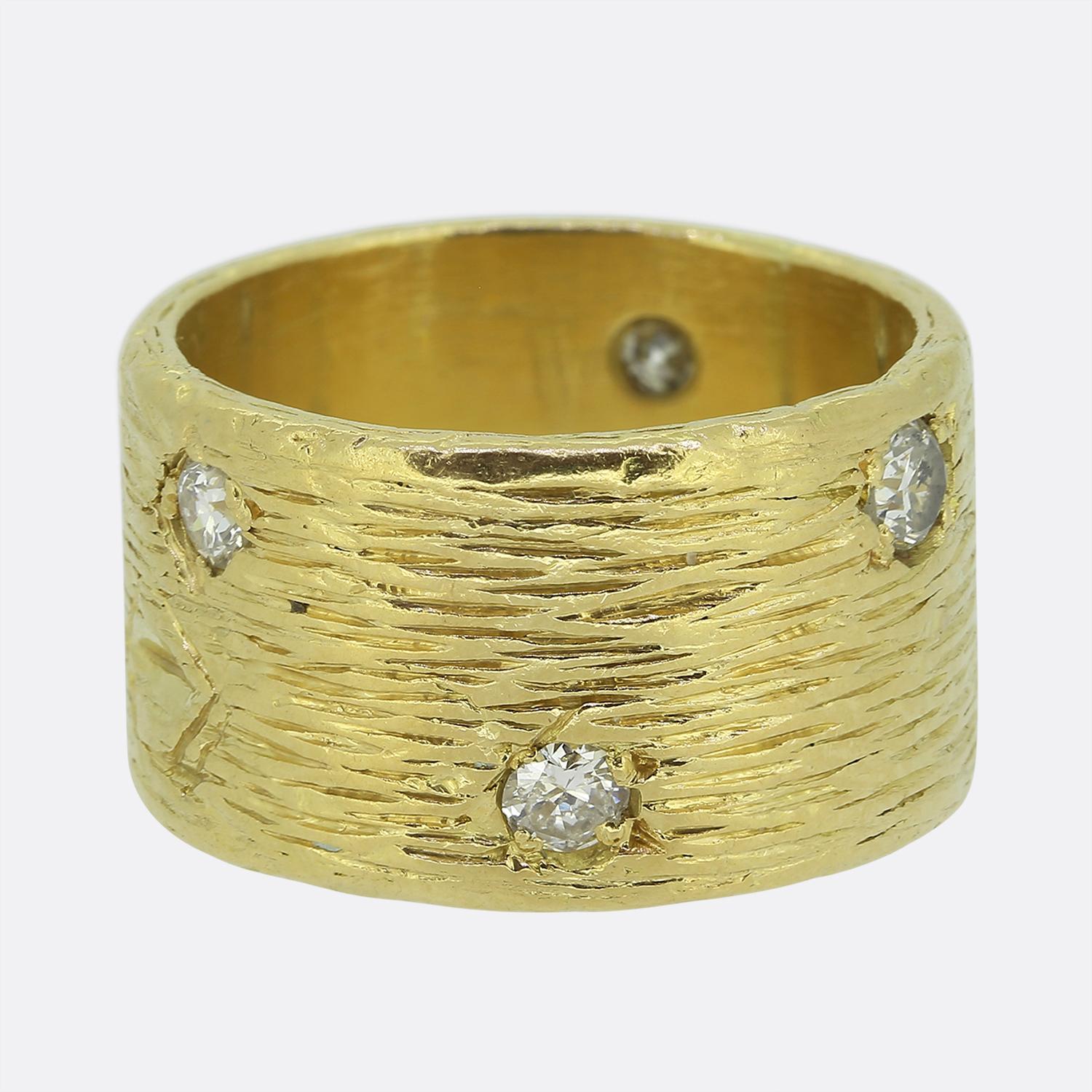 Anello a fascia con diamante Kutchinsky In condizioni buone in vendita a London, GB