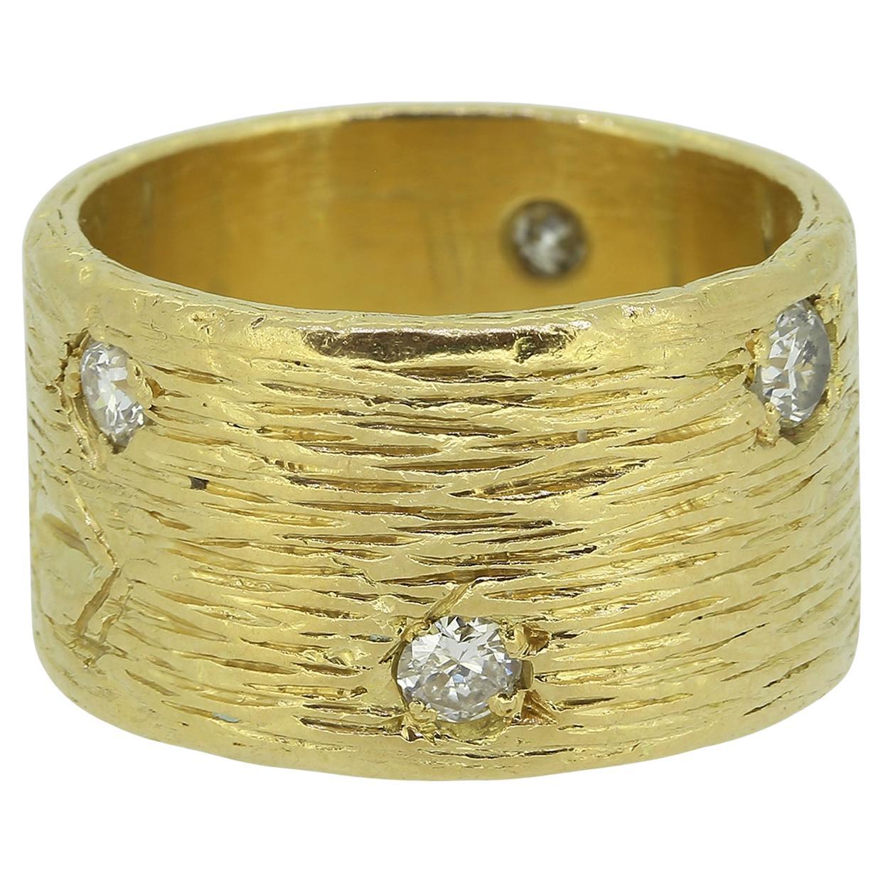 Anello a fascia con diamante Kutchinsky in vendita