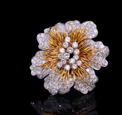 Kutchinsky Flower Head Brooch 34 Carat