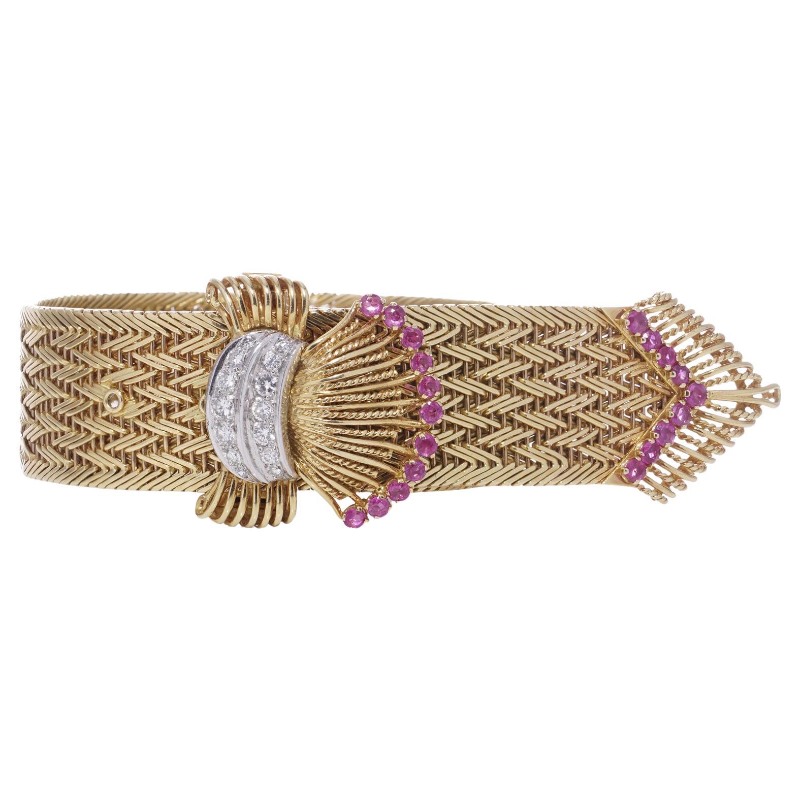 Kutchinsky for Jaeger Le-Coultre 18kt gold bracelet watch