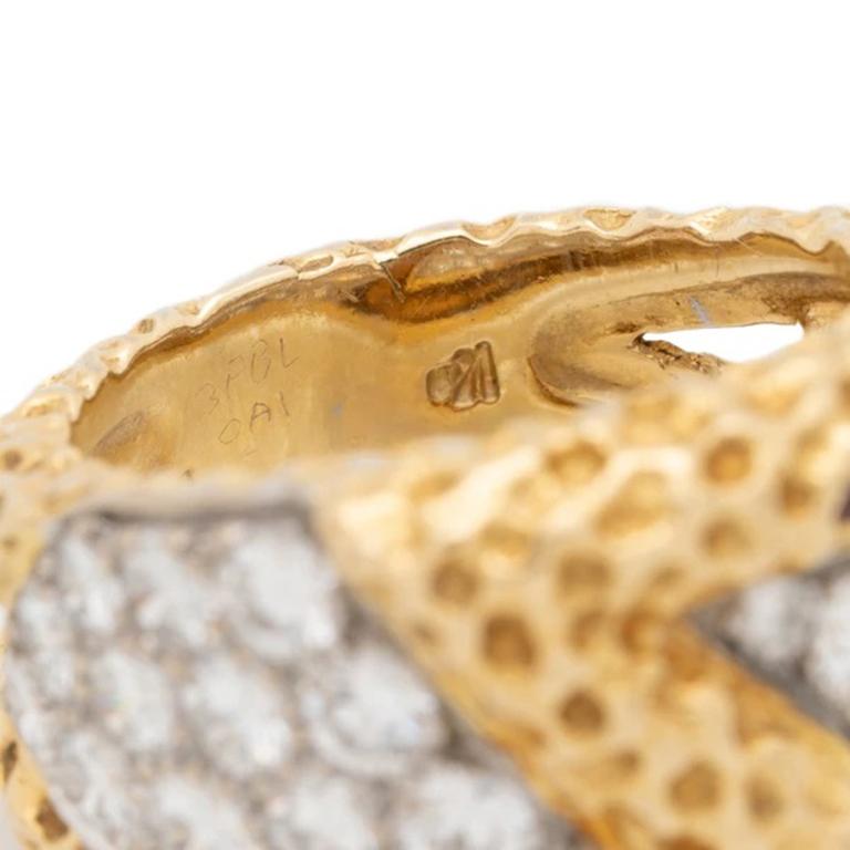 Kutchinsky Hand Forged 18K Yellow Gold and 2.80 Carat, Diamond Ring, circa 1970s For Sale 3