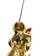 Kutchinsky Mermaid Brooch – 18ct Yellow Gold & Enamel