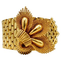 Vintage Kutchinsky Retro Yellow Gold Buckle Bracelet