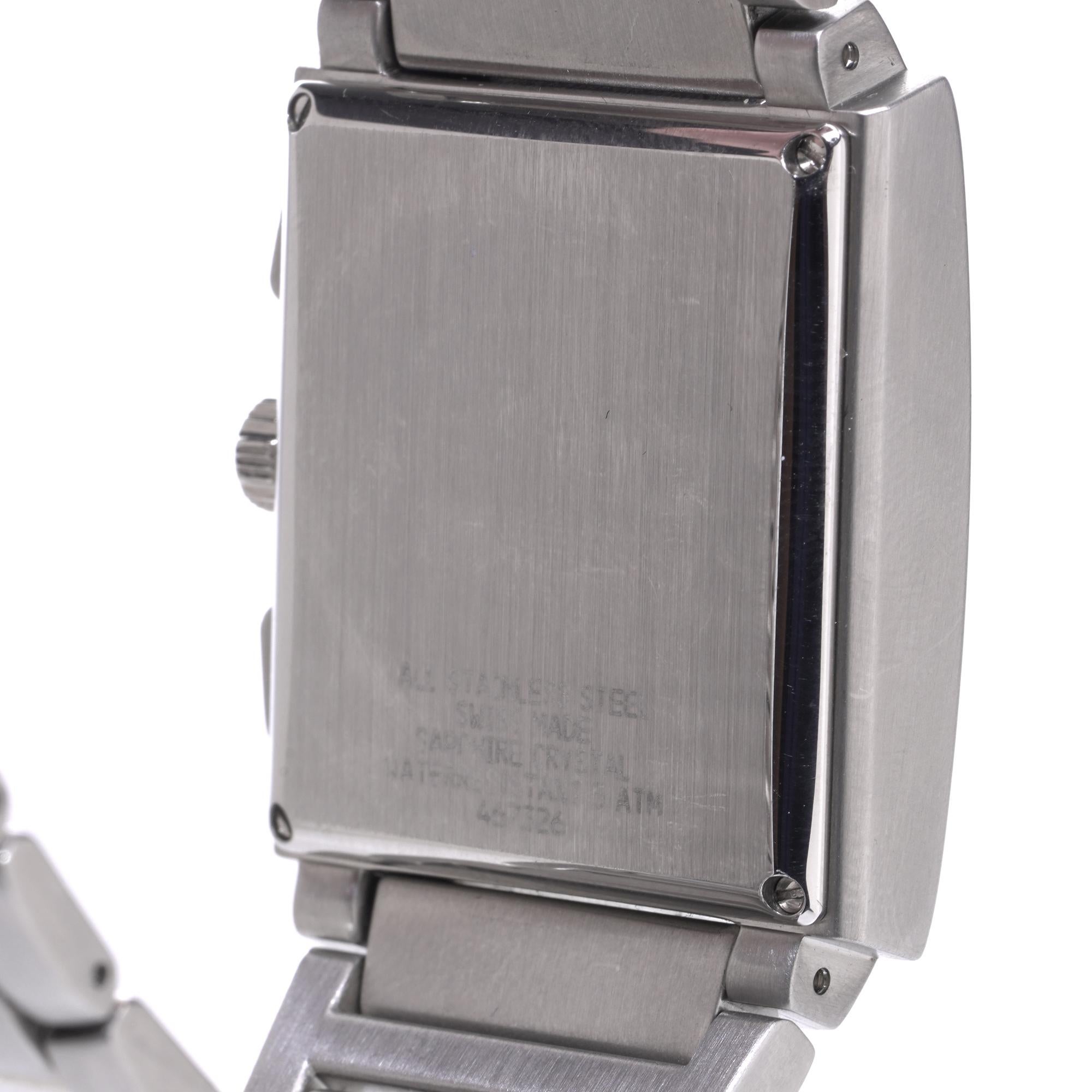 Montre-bracelet Kutchinsky en acier inoxydable avec chronographe à diamants en vente 4