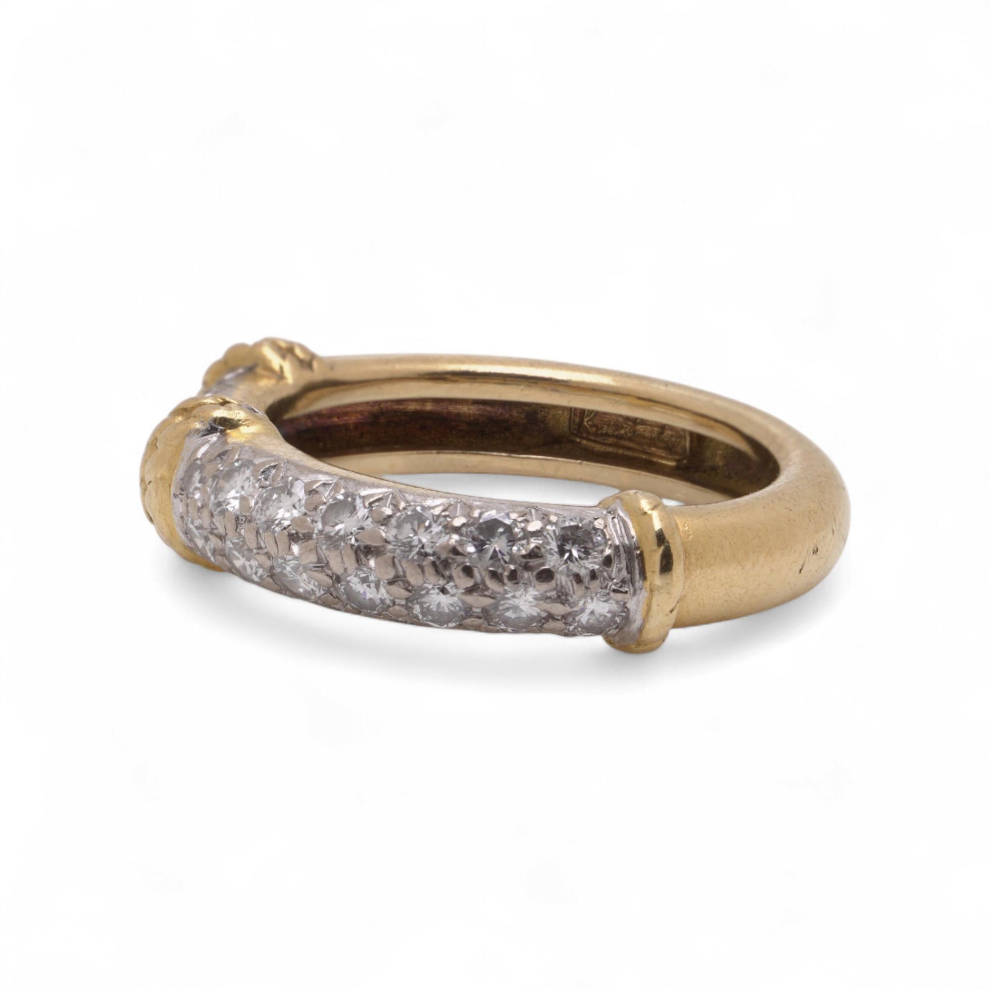 Kutchinsky vintage en or jaune 18kt 0.36ct. rond brillant  Anneau de diamant Bon état - En vente à Braintree, GB