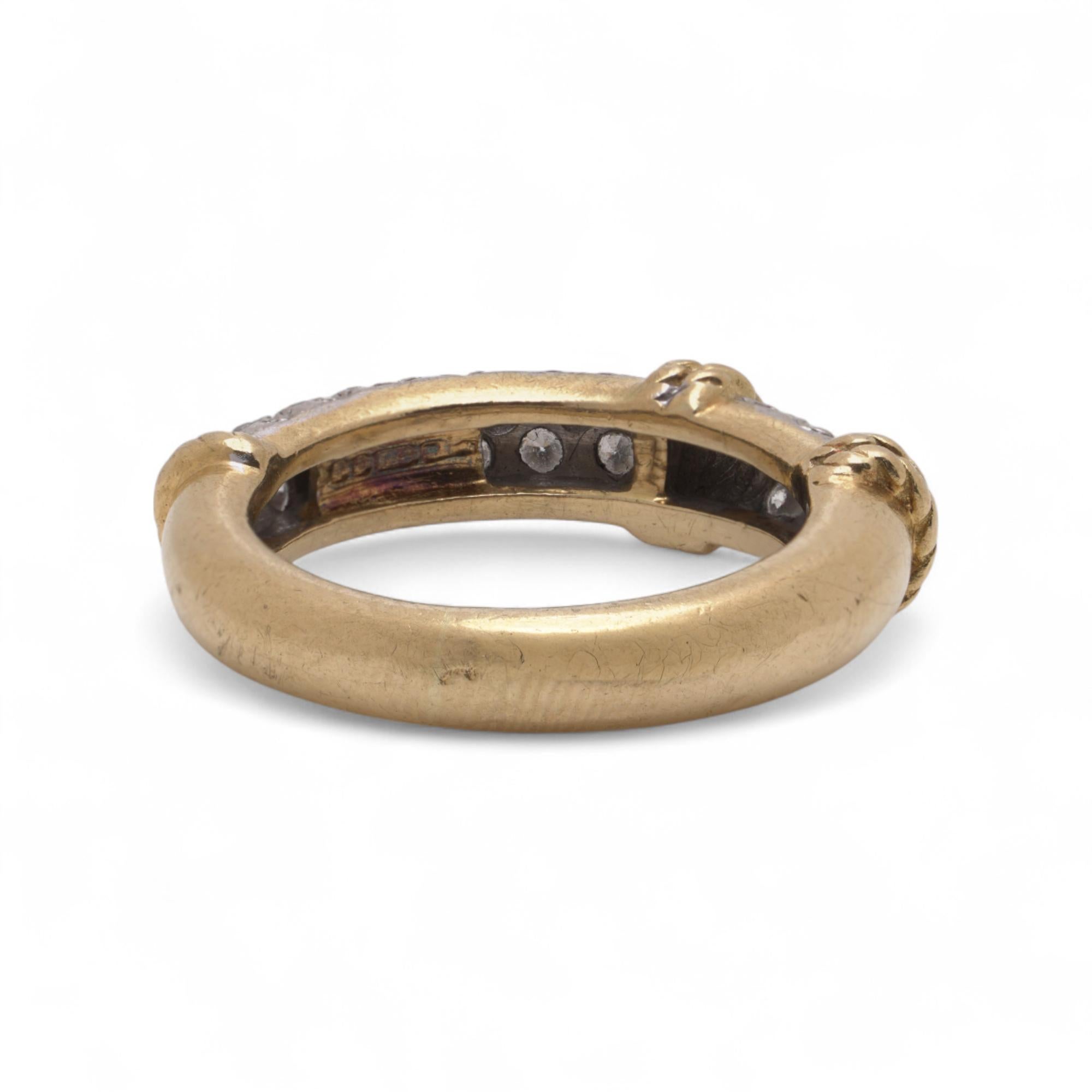 Kutchinsky vintage en or jaune 18kt 0.36ct. rond brillant  Anneau de diamant Unisexe en vente