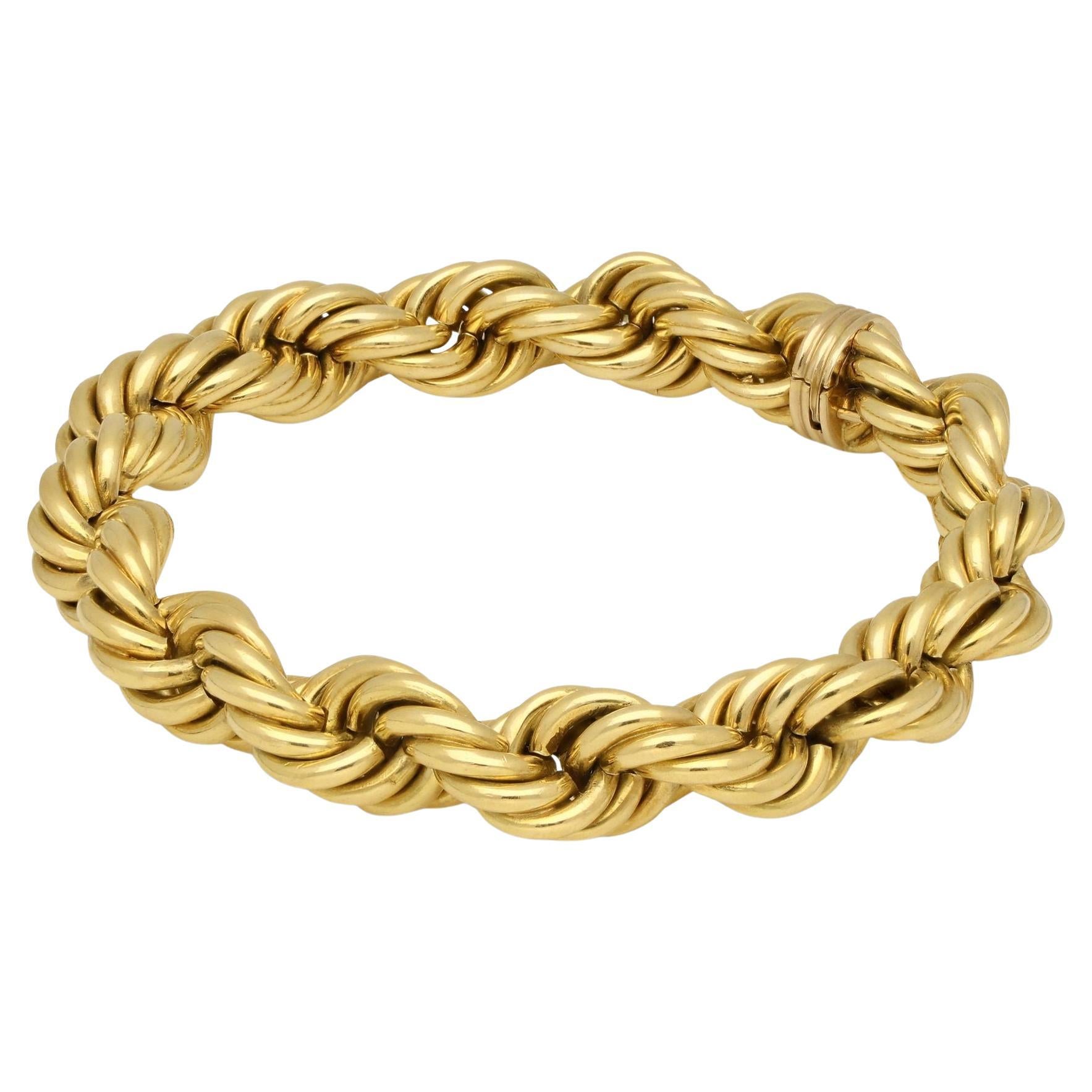 Pulsera vintage Kutchinsky de cuerda retorcida en oro amarillo de 18 ct