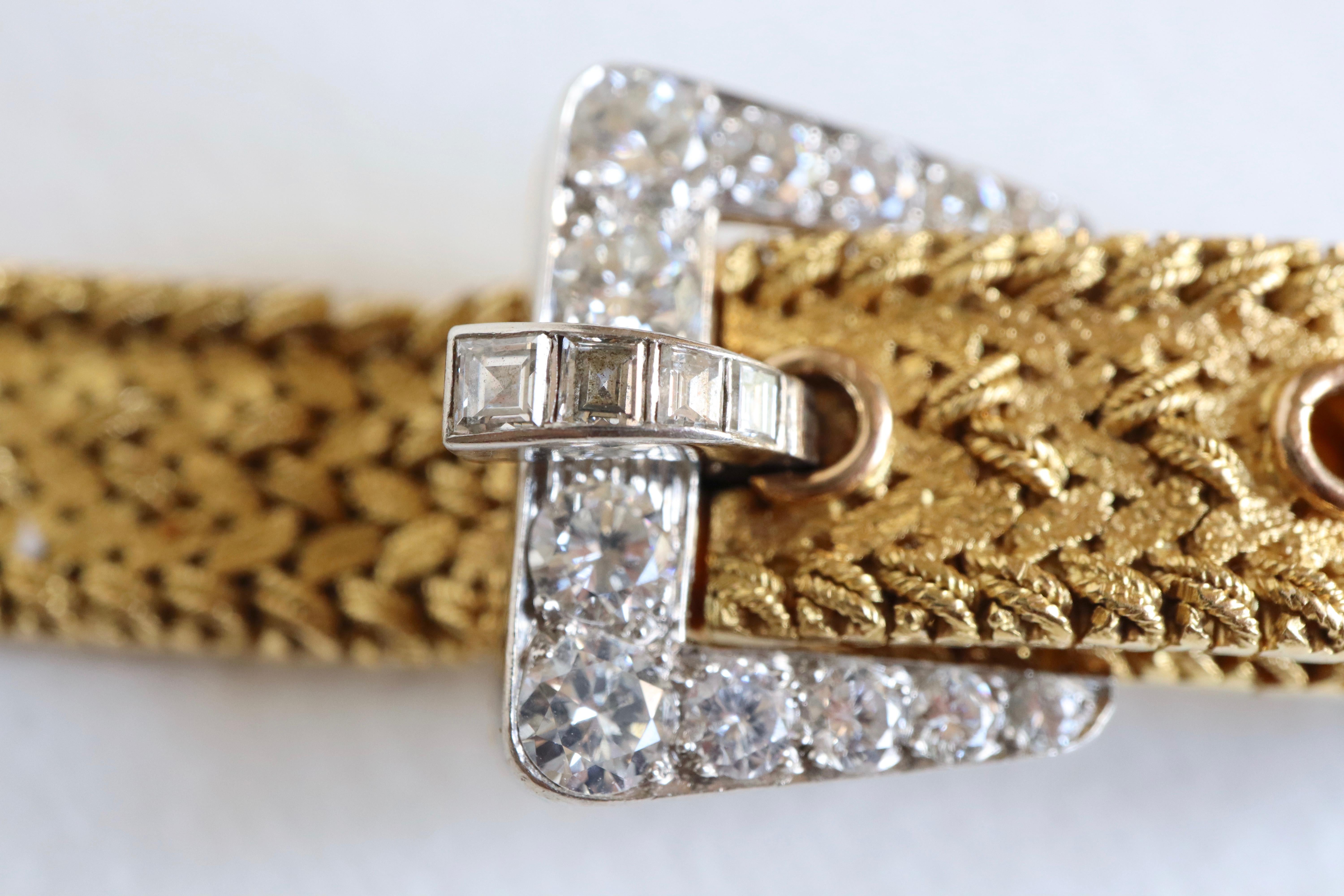 Kutchinsky Women's Secret Bracelet Watch in 18 Karat Gold 3 Carat Diamonds 6