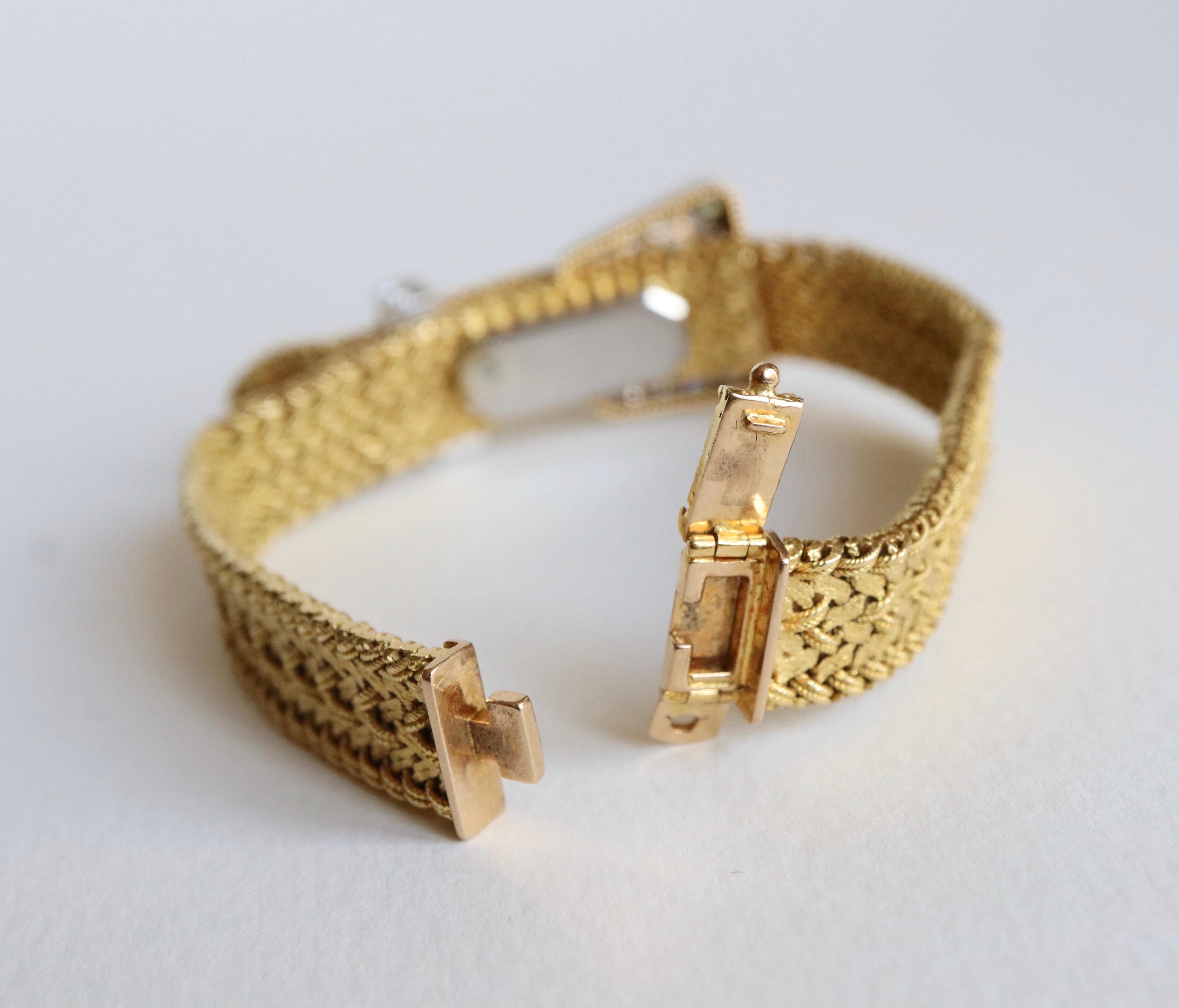 Kutchinsky Women's Secret Bracelet Watch in 18 Karat Gold 3 Carat Diamonds 7