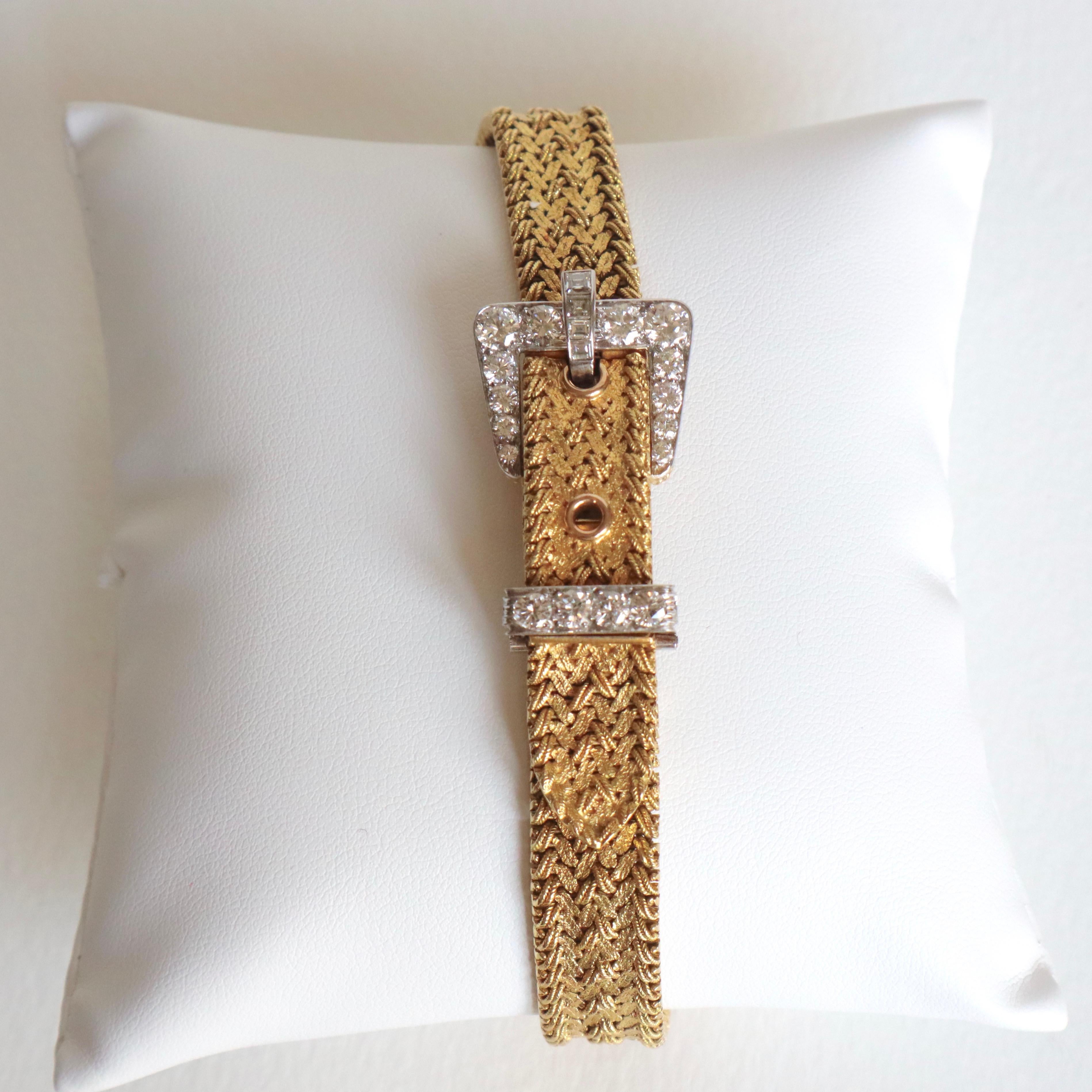 Kutchinsky Women's Secret Bracelet Watch in 18 Karat Gold 3 Carat Diamonds 2