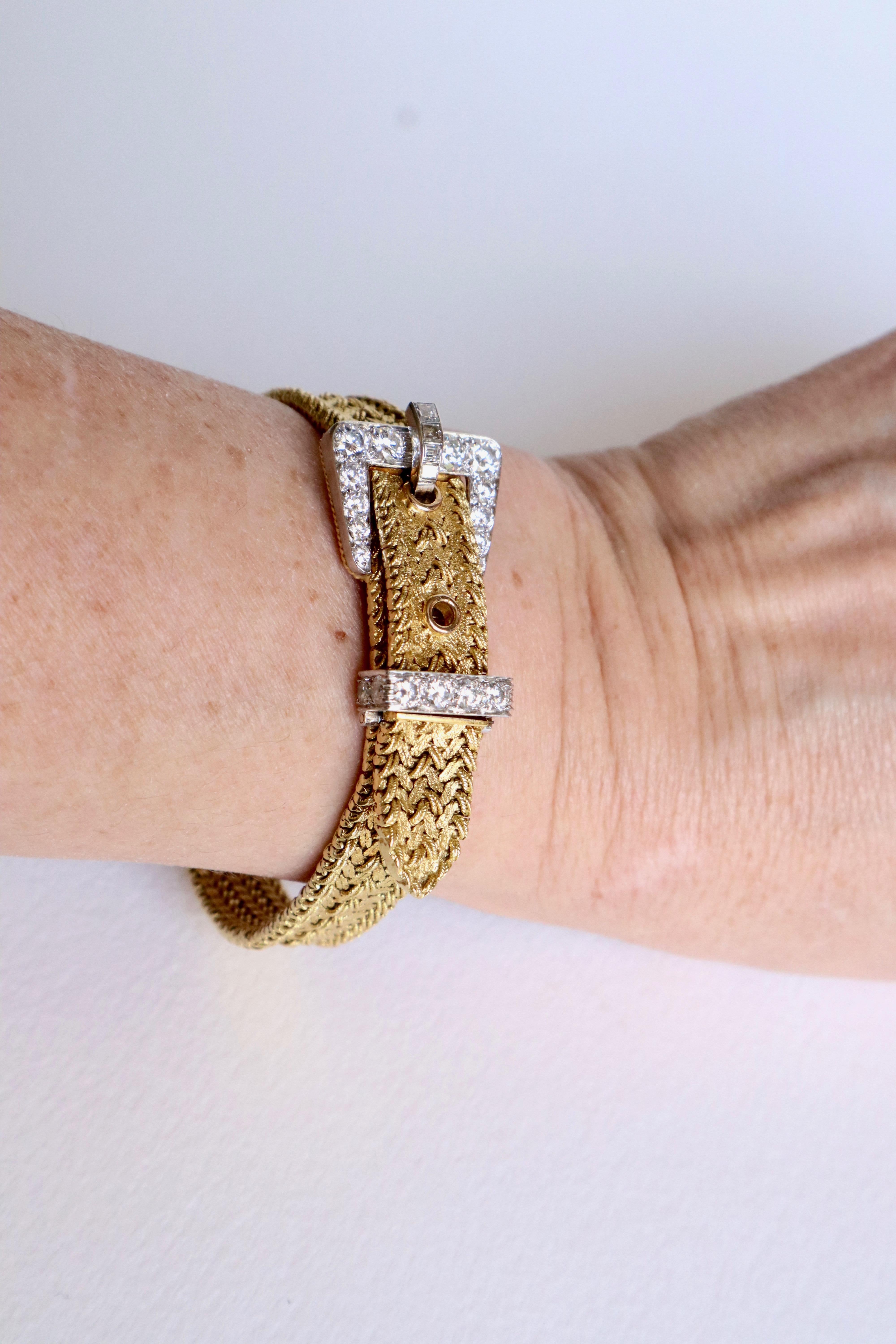 Kutchinsky Women's Secret Bracelet Watch in 18 Karat Gold 3 Carat Diamonds 4