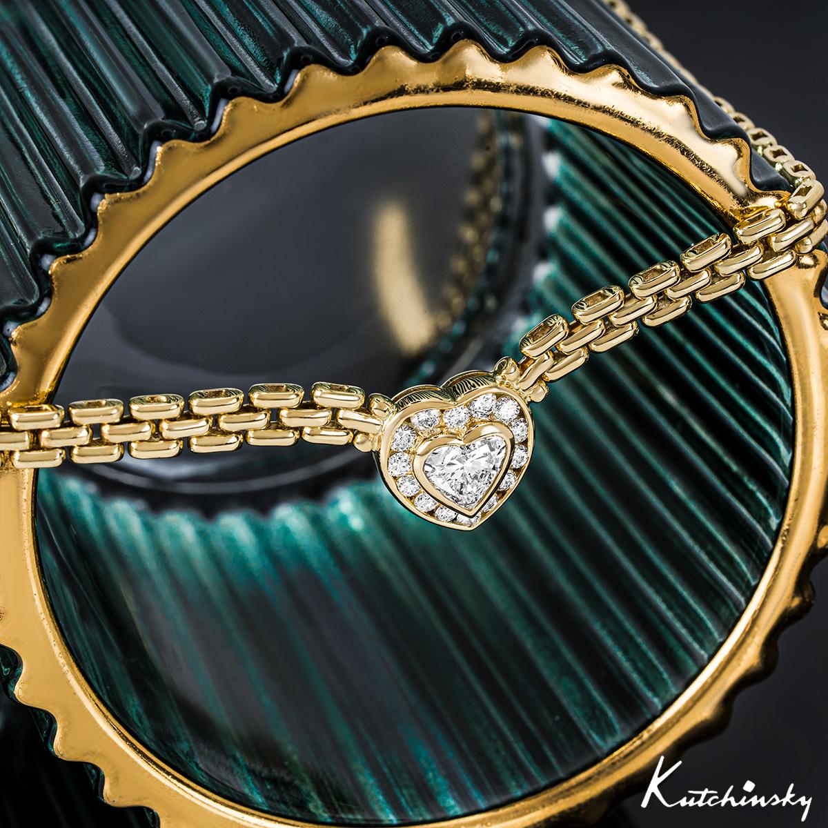 Kutchinsky Yellow Gold Diamond Heart Necklace 1.56ct TDW 3