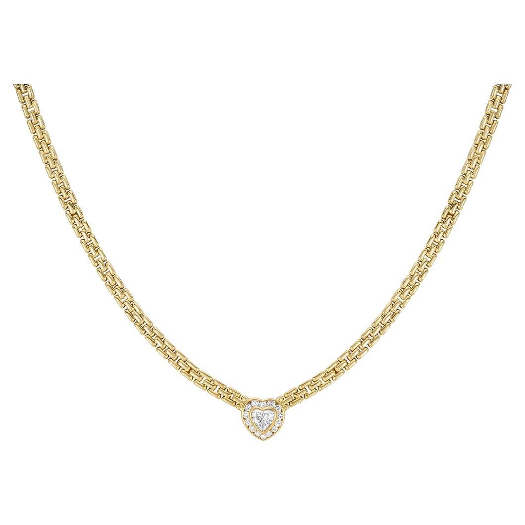 Kutchinsky Yellow Gold Diamond Heart Necklace 1.56ct TDW