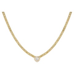 Kutchinsky Yellow Gold Diamond Heart Necklace 1.56ct TDW