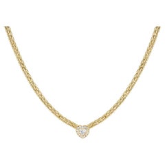 Collana con cuore di diamanti in oro giallo Kutchinsky 1,56ct TDW