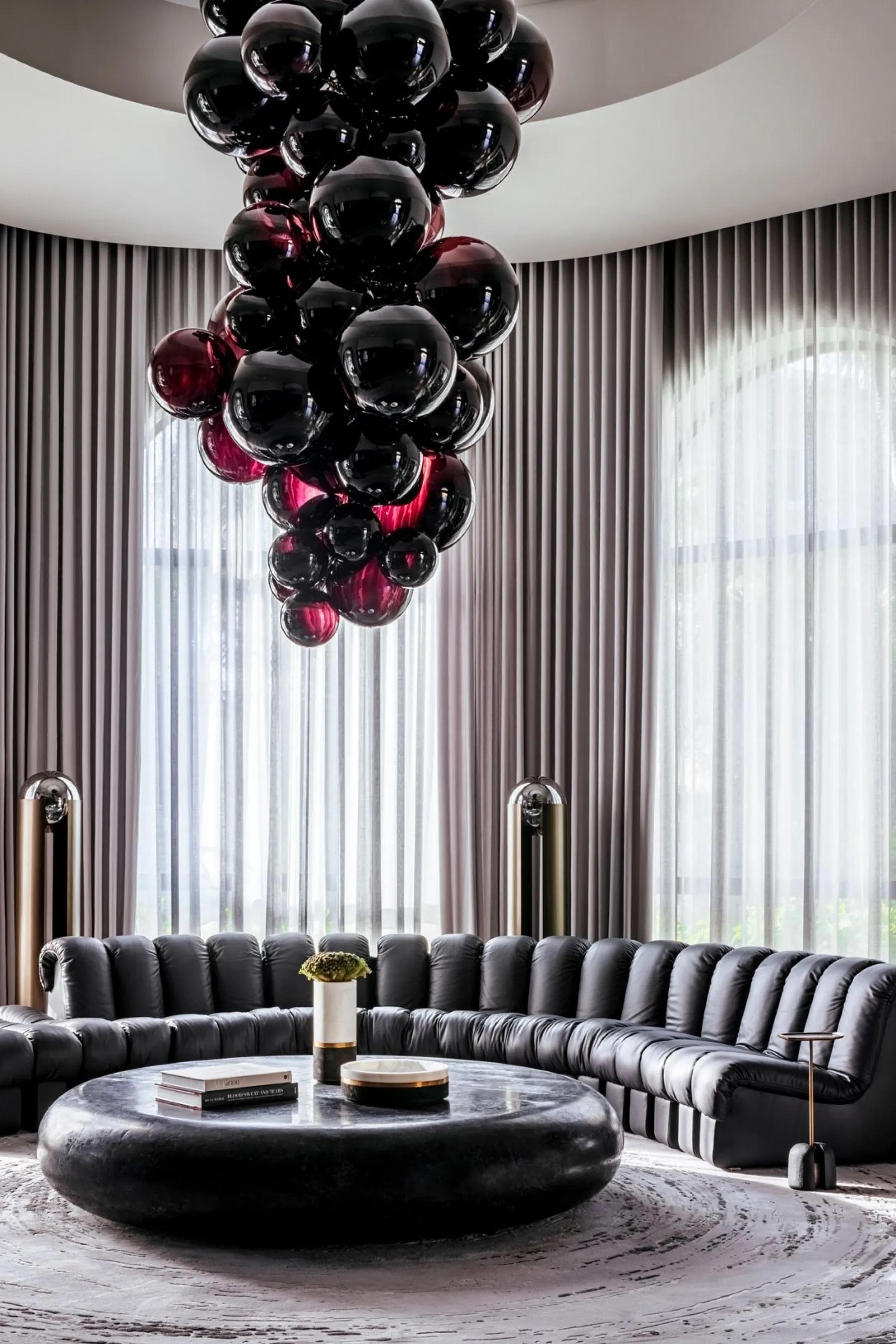 Post-Modern Kuulas Hand Blown Glass Chandelier by Cameron Design House For Sale