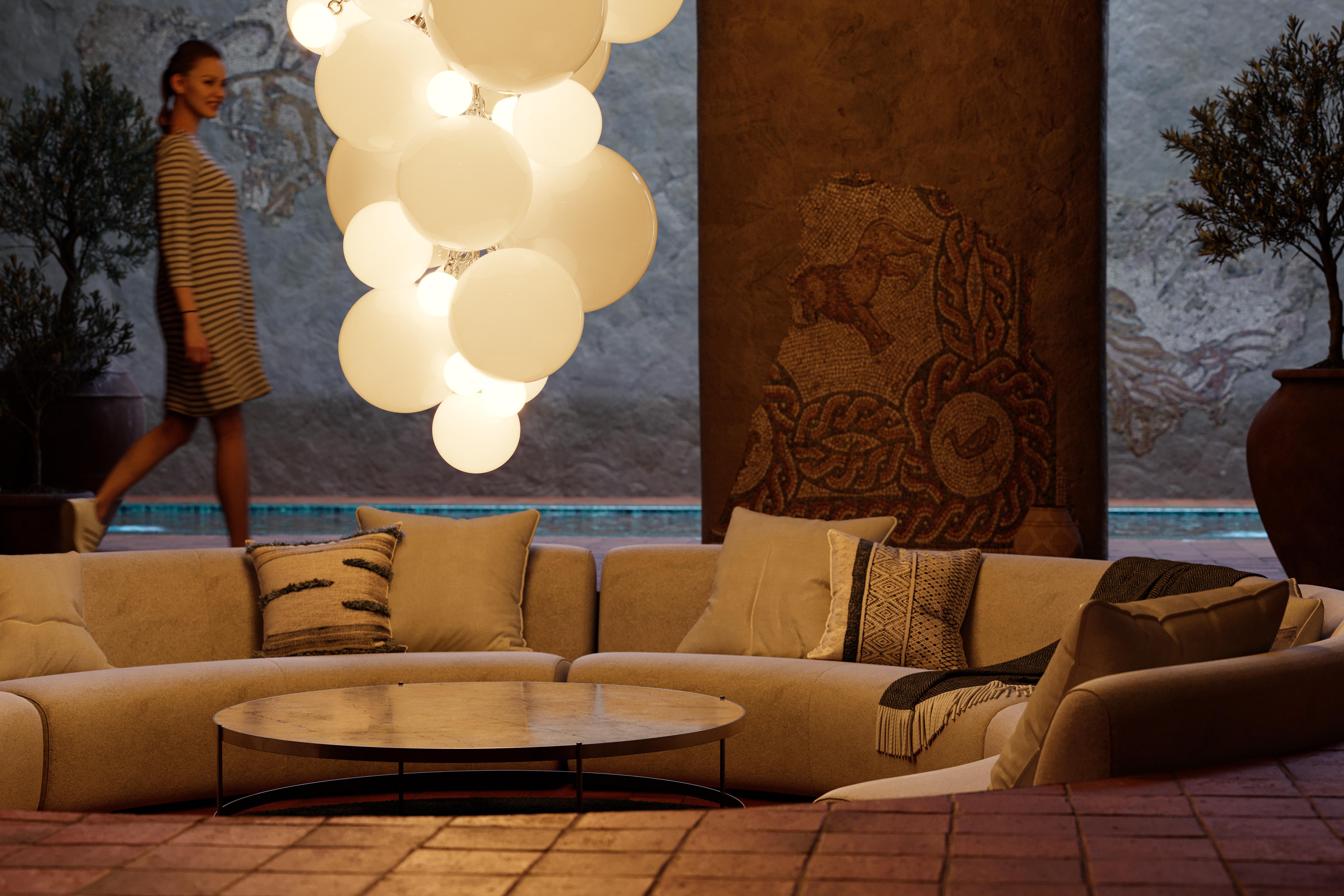 Contemporary Kuulas Hand Blown Glass Chandelier by Cameron Design House For Sale