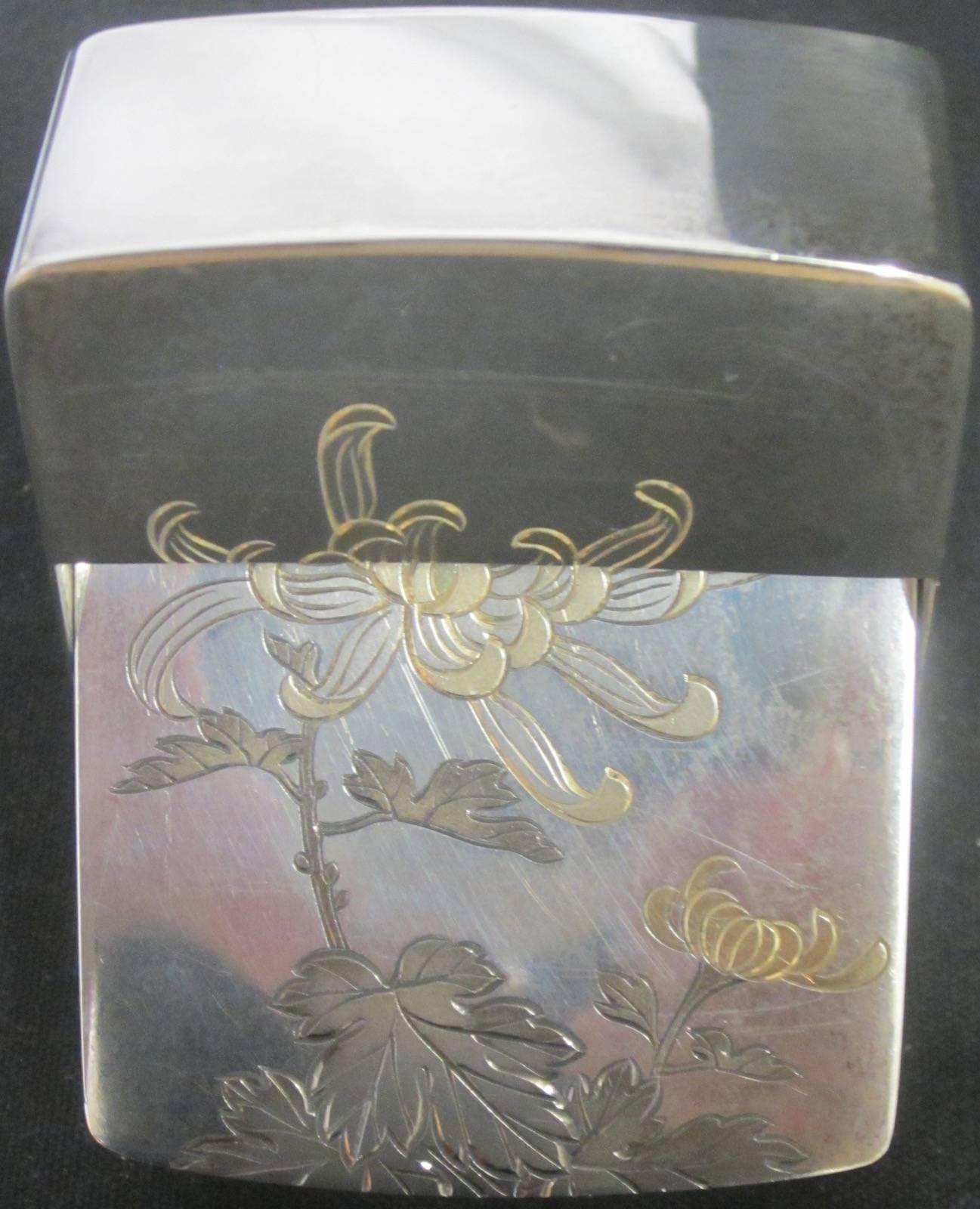 Hand-Crafted Kuyeda Japanese Silver Cigarette Case