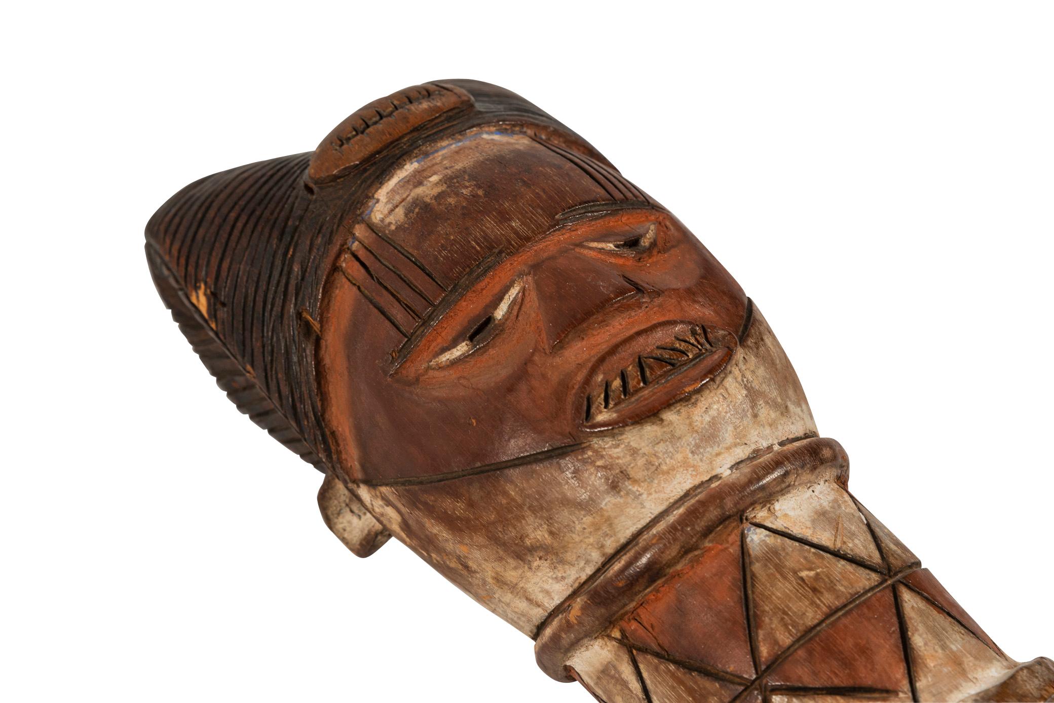 Tribal Kuyu Puppet Head, Congo, Early 20th Century