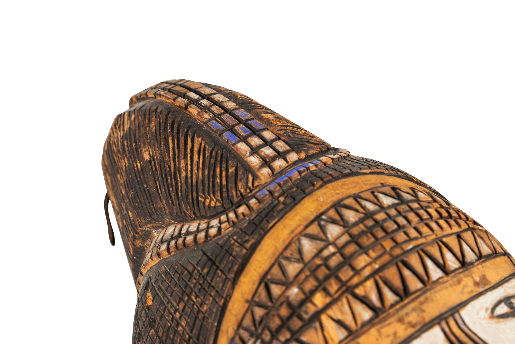 Kuyu Puppet Head, Congo, Early 20th Century In Good Condition In Nice, Cote d' Azur