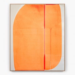 Senza titolo I di Alex Kuznetov, Pittura acrilica astratta arancione su tela