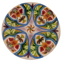 Assiette en céramique de Kuznetsov, design rare, Russie, début du 20e siècle