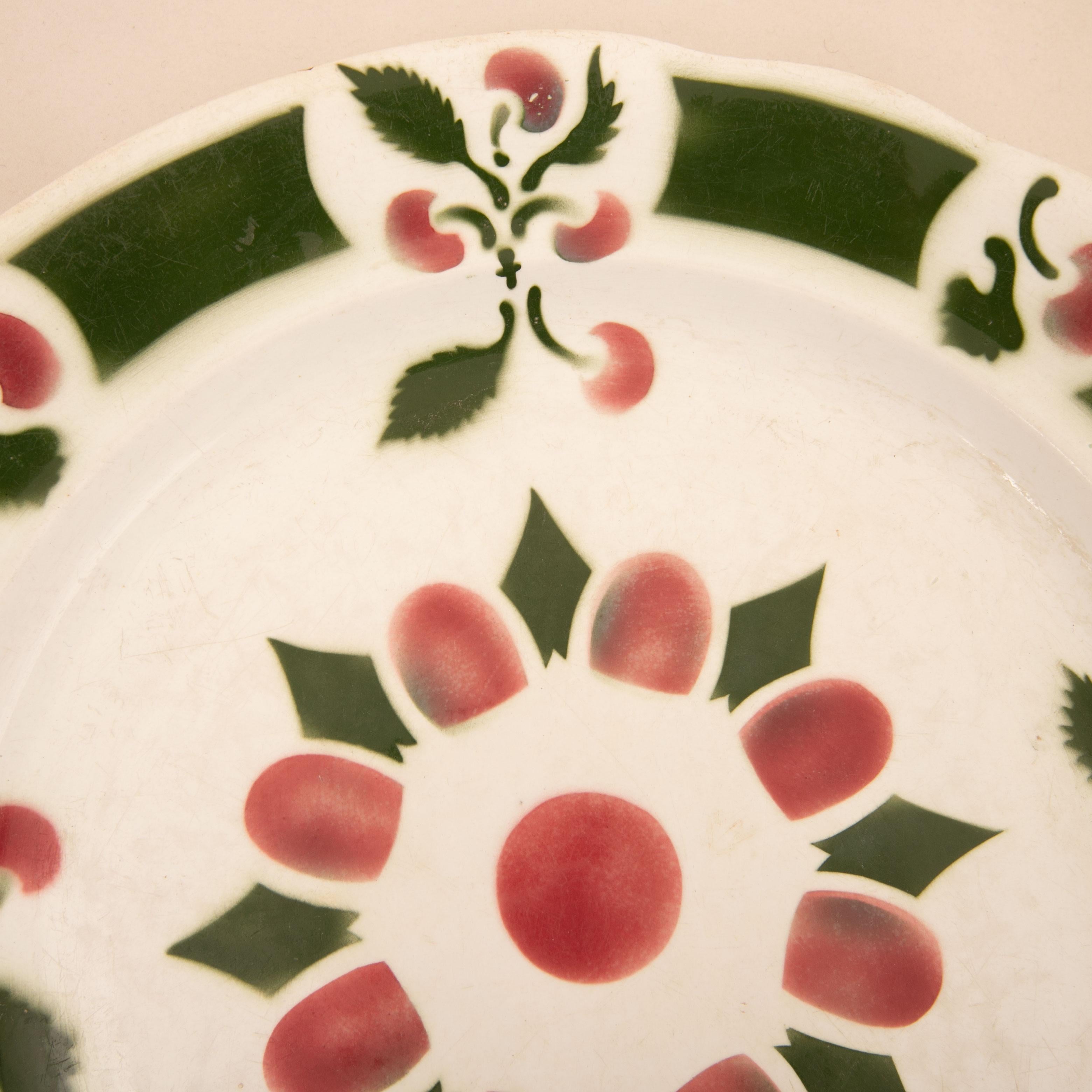 Asian Kuznetsov Ceramic Plate, Russia, Early 20th Century For Sale