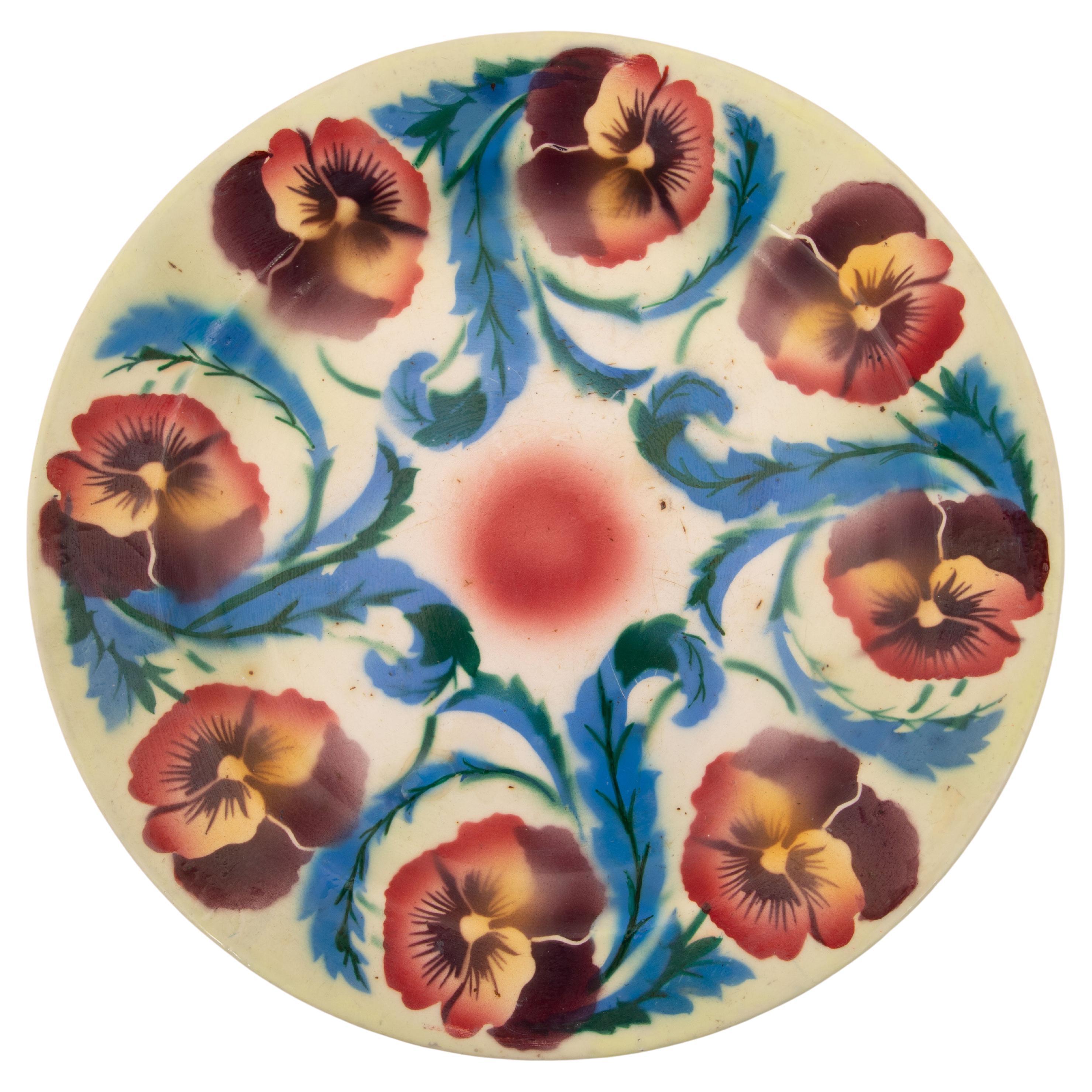 Kuznetsov Ceramic Plate, Russia, Early 20th Century