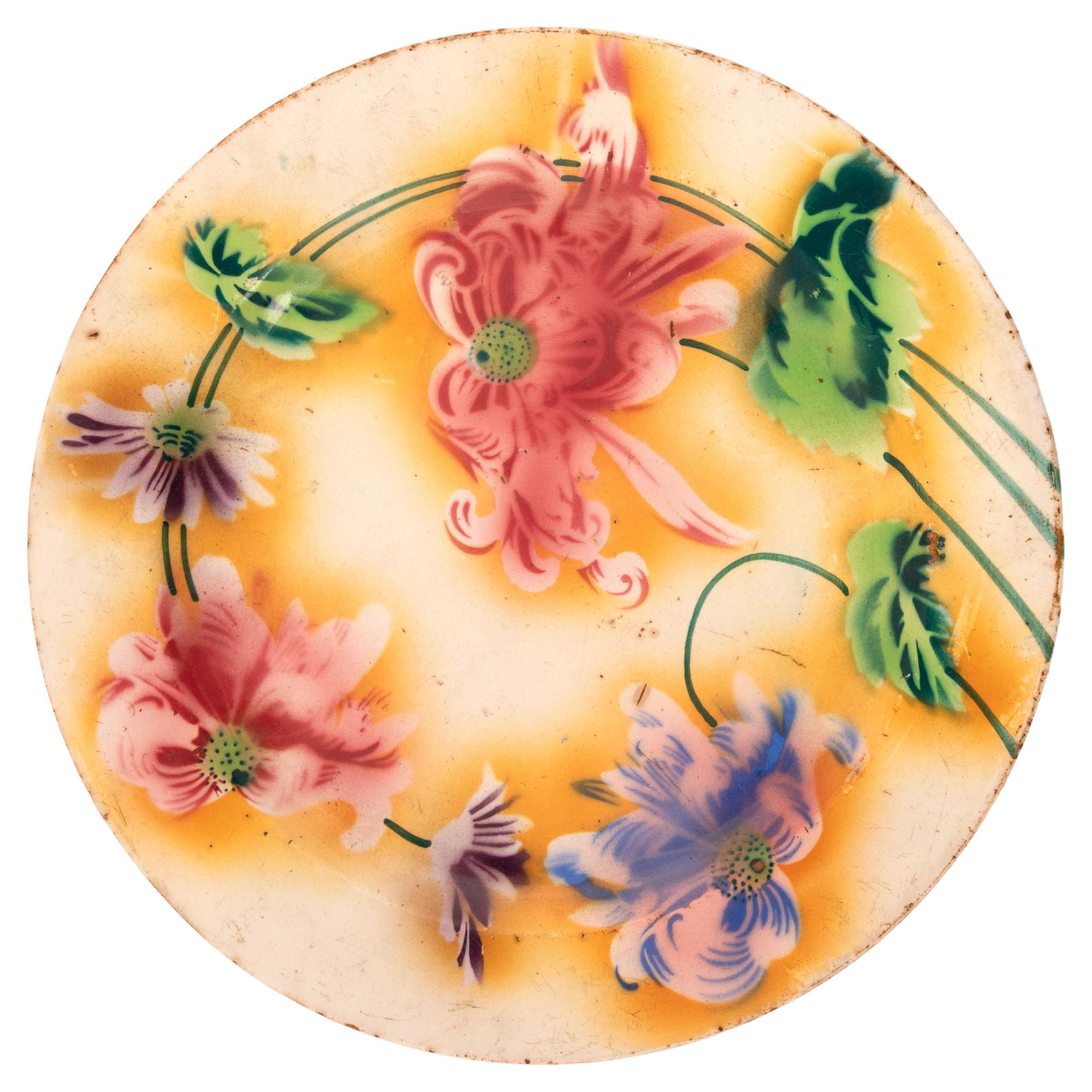 Kuznetsov Ceramic Plate, Russia, Early 20th Century For Sale