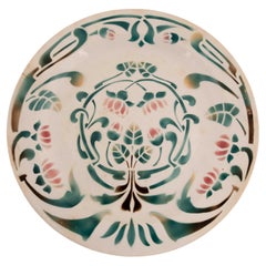 Antique Kuznetsov Ceramic Plate, Russia, Early 20th Century