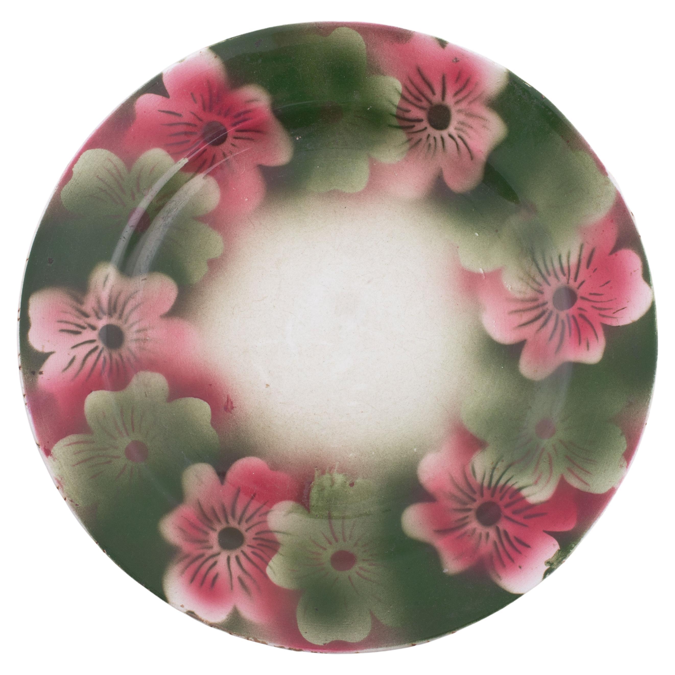 Kuznetsov Ceramic Plate, Russia, Early 20th Century For Sale