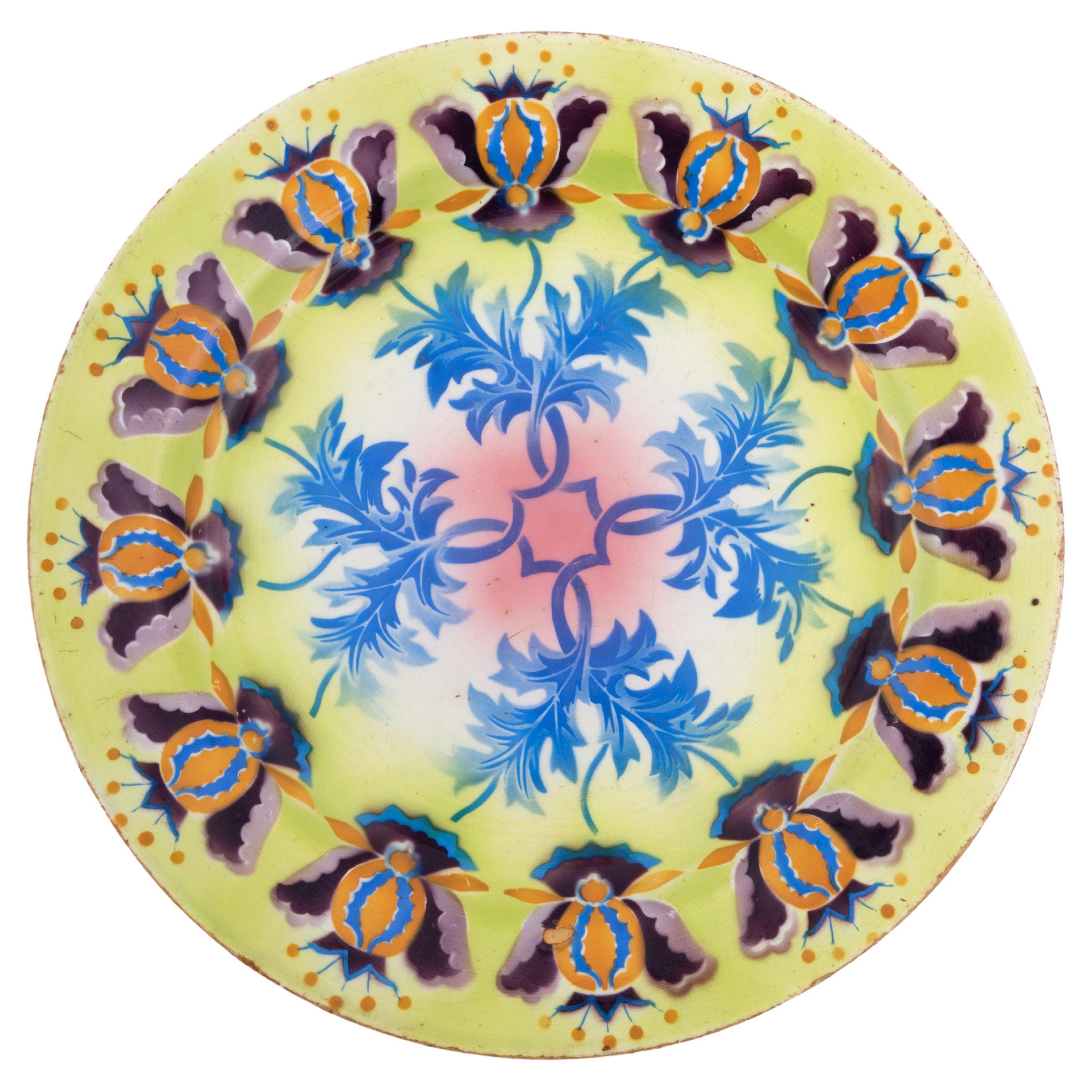 Kuznetsov Ceramic Plate, Russia, Early 20th Century