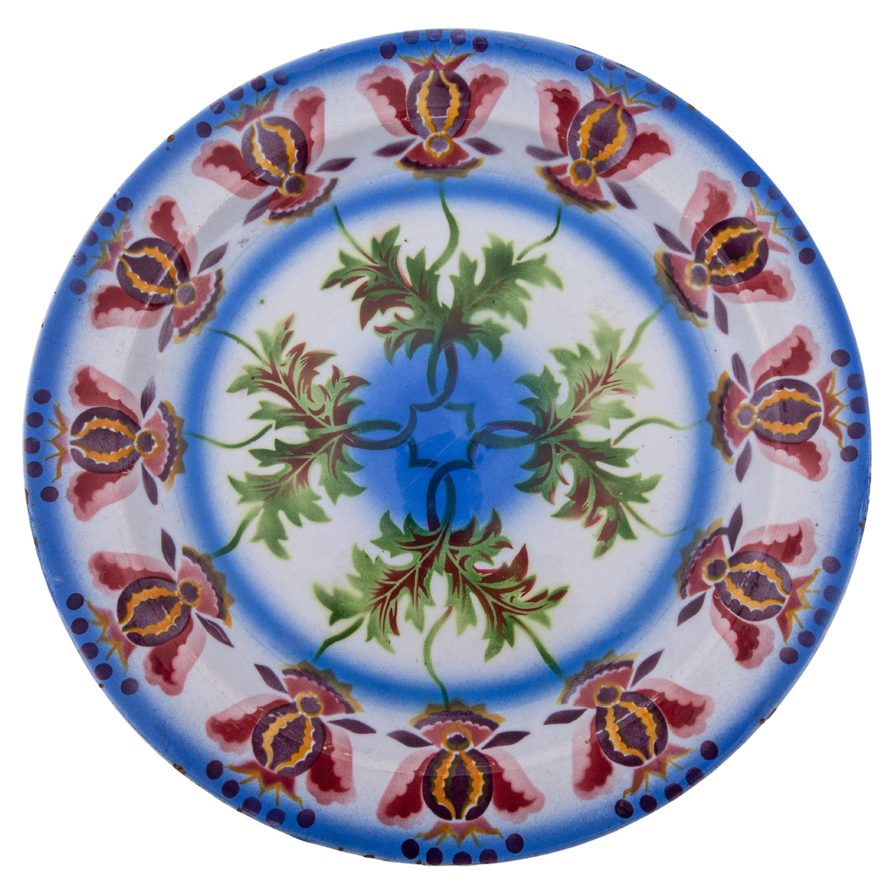 Kuznetsov Ceramic Plate, Russia, Early 20th Century