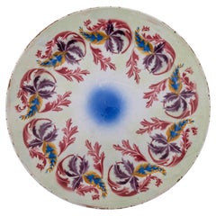 Antique Kuznetsov Ceramic Plate, Russia, Early 20th Century