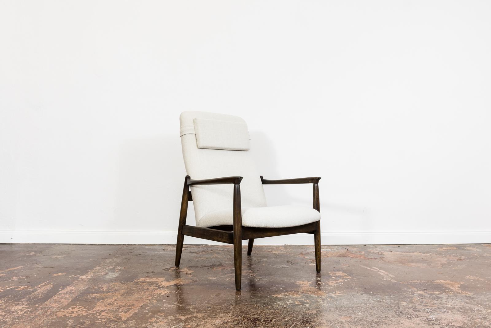 Mid-Century Modern Customizable High Back Armchair GFM64 by Edmund Homa in Kvadrat, 1960s For Sale