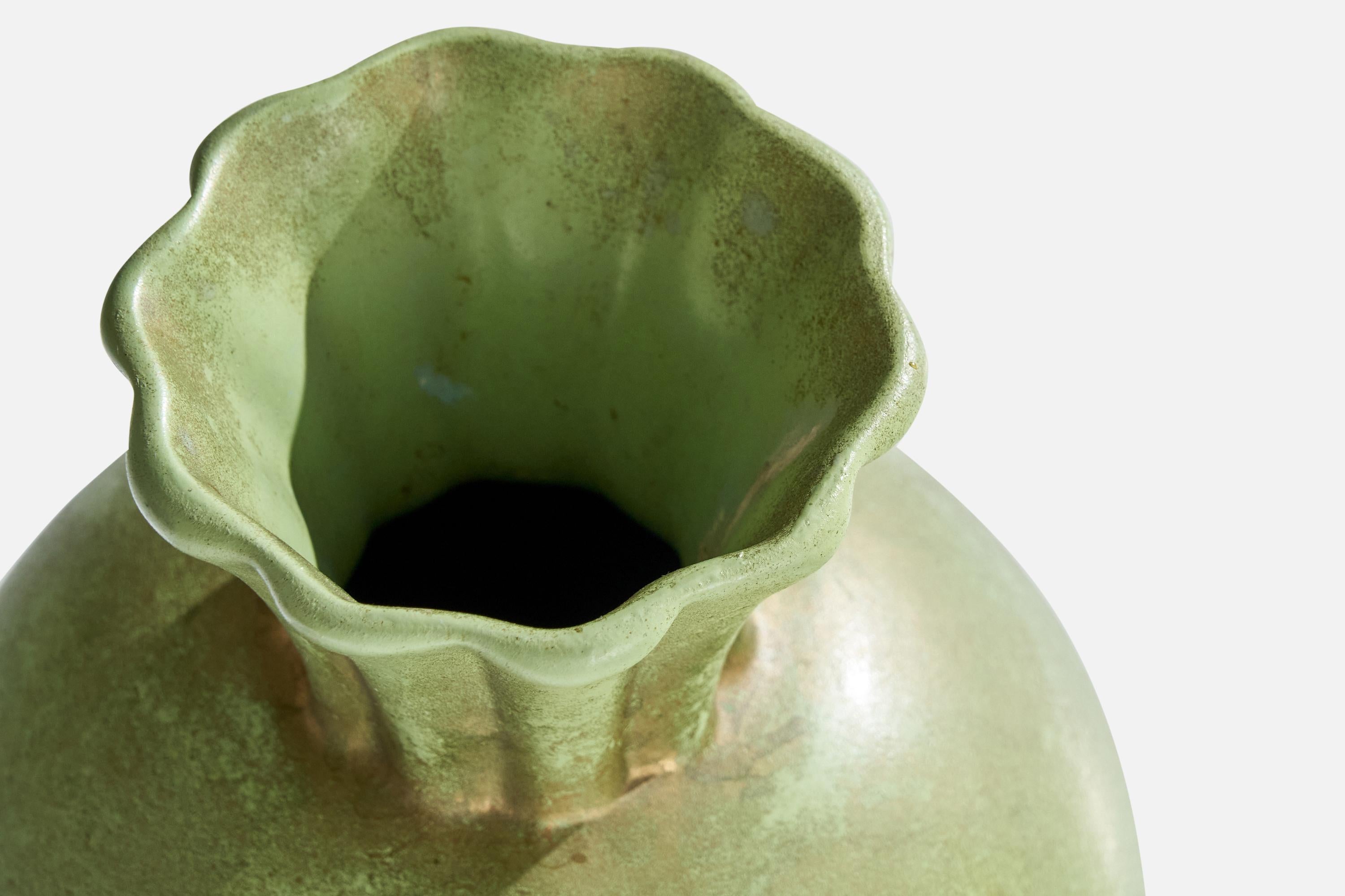 Mid-20th Century Kville Keramik, Vase, Ceramic, Sweden, 1930s For Sale